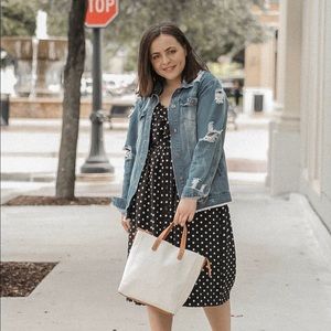 Oversized Distressed denim jacket